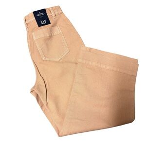 GAP High Rise Wide-Leg Crop Peach Colored Jeans size 10 NWT